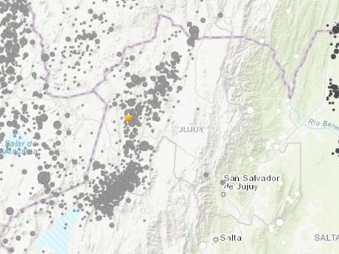 阿根廷西北部发生5.0级地震震源深度192公里