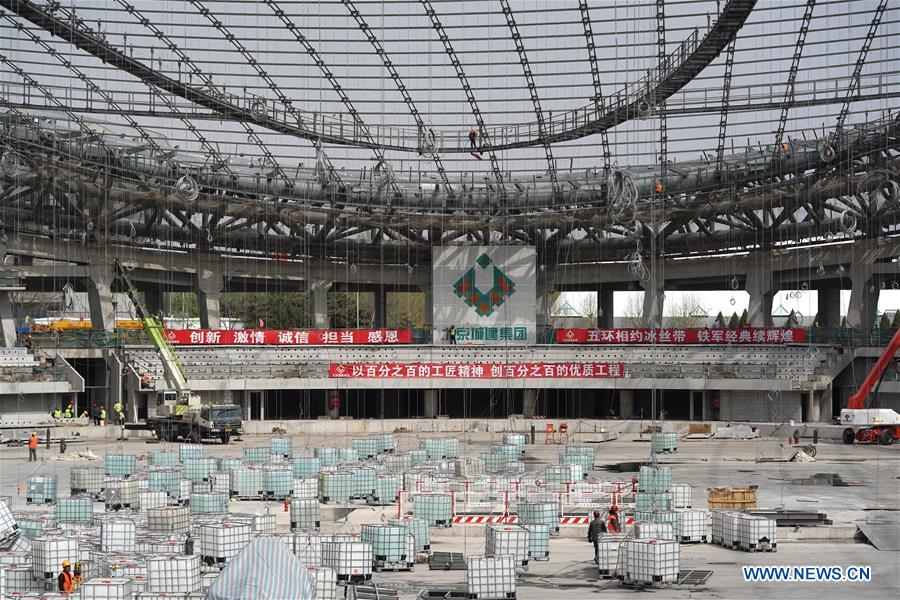 (SP)CHINA-BEIJING-BEJING 2022 OLYMPIC GAMES-NATIONAL SPEED SKATING OVAL-CONSTRUCTION SITE (CN)