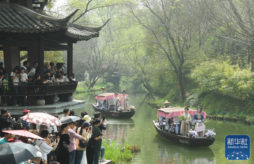 浙江杭州：西溪濕地花朝節開啟 再現傳統水鄉習俗