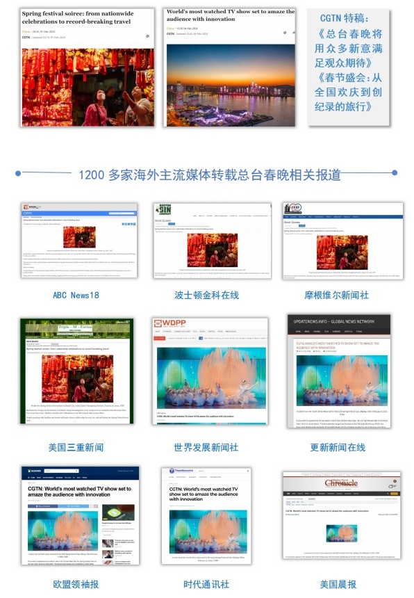 全球看春晚 共享中國年！總臺春晚海外傳播再創新高