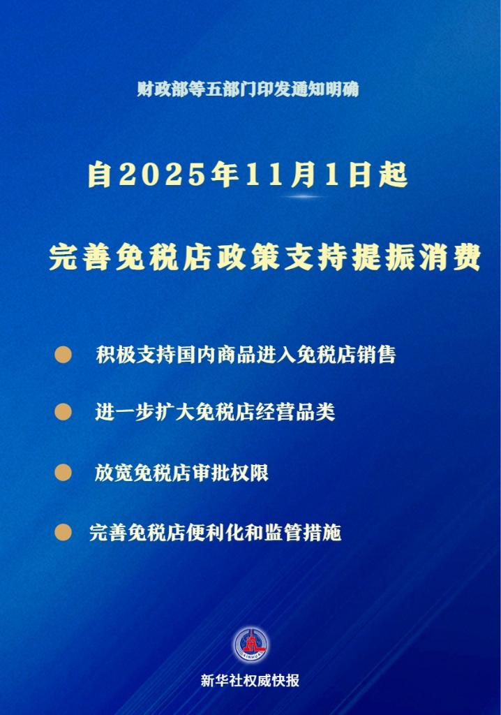 支持提振消費!免稅店政策11月1日起“升級” 支持提振消費!免稅店政策11月1日起“升級”