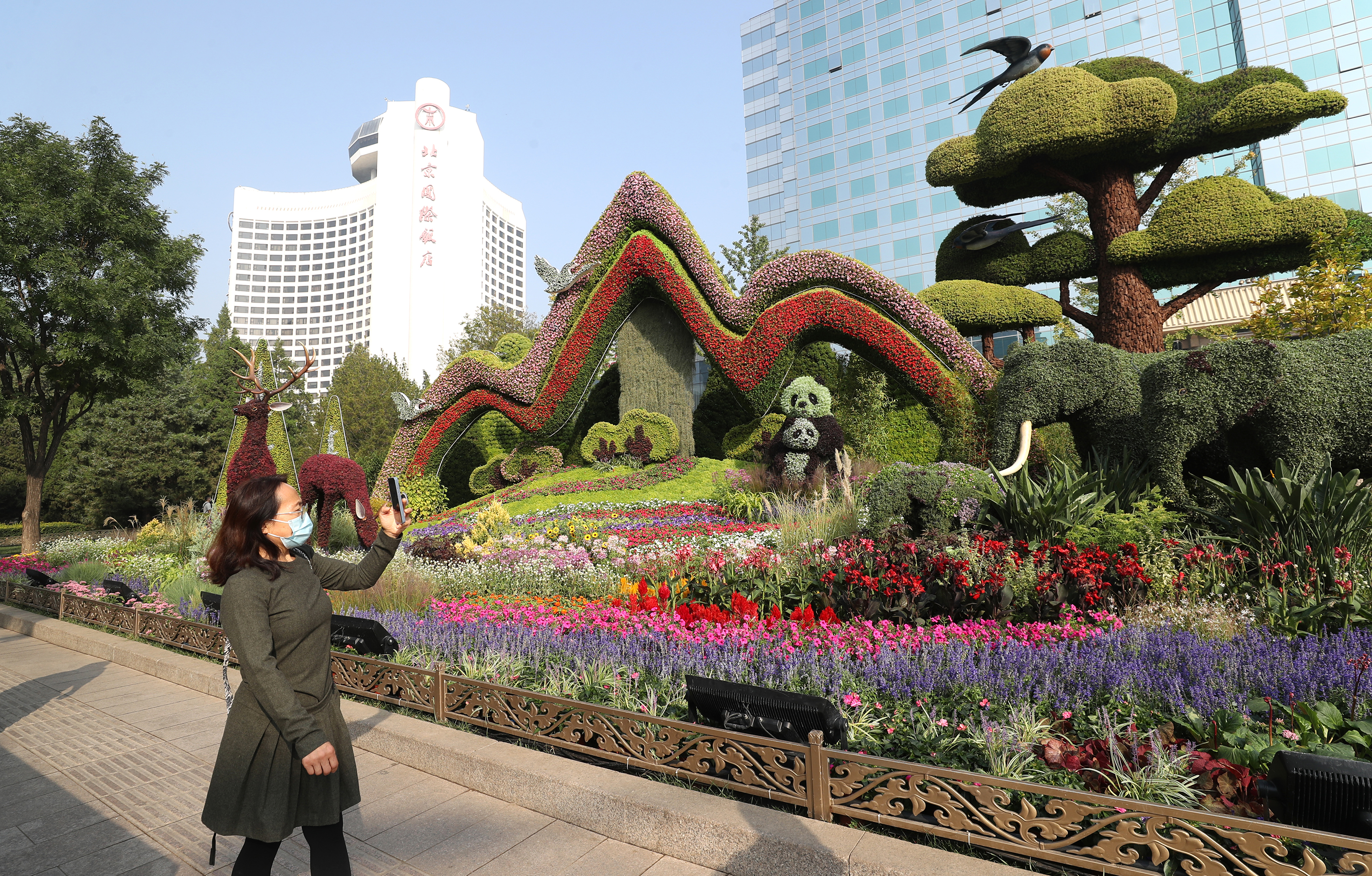 多圖搶先看：14處立體花壇扮靚北京長安街