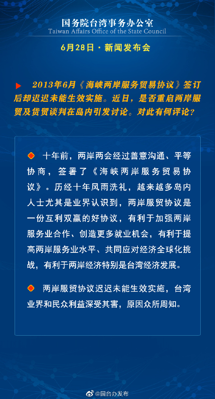國務院台灣事務辦公室6月28日·新聞發佈會