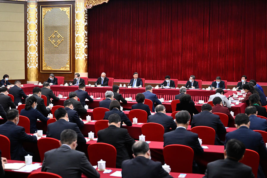 （兩會受權發佈）習近平在看望參加政協會議的民建工商聯界委員時強調 正確引導民營經濟健康發展高品質發展 王滬寧蔡奇丁薛祥參加看望和討論