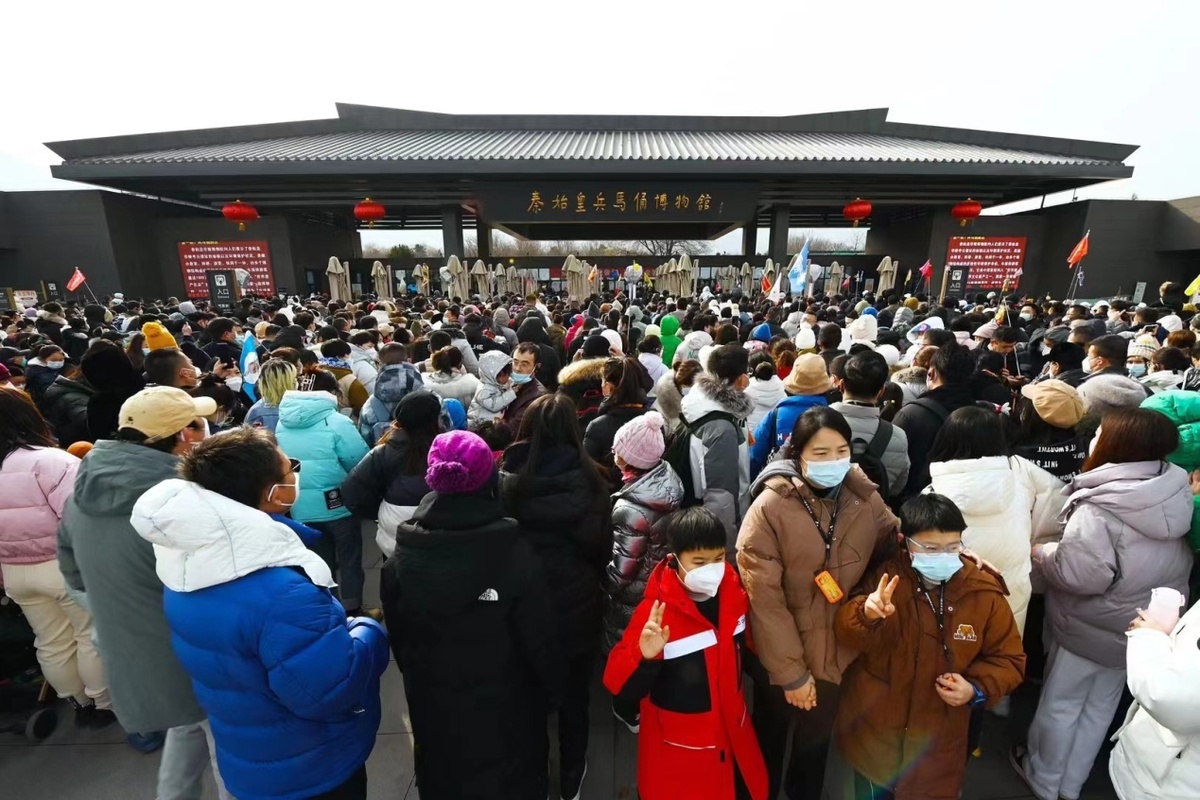 和兵馬俑一起過大年 兵馬俑迎來接待高峰