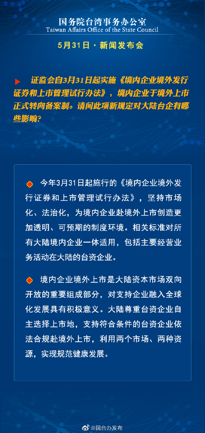 國務院台灣事務辦公室5月31日·新聞發佈會