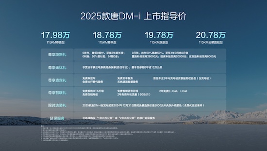 2025款唐DM-i上市售價17.98萬～20.78萬元 開創中大型SUV油耗4時代