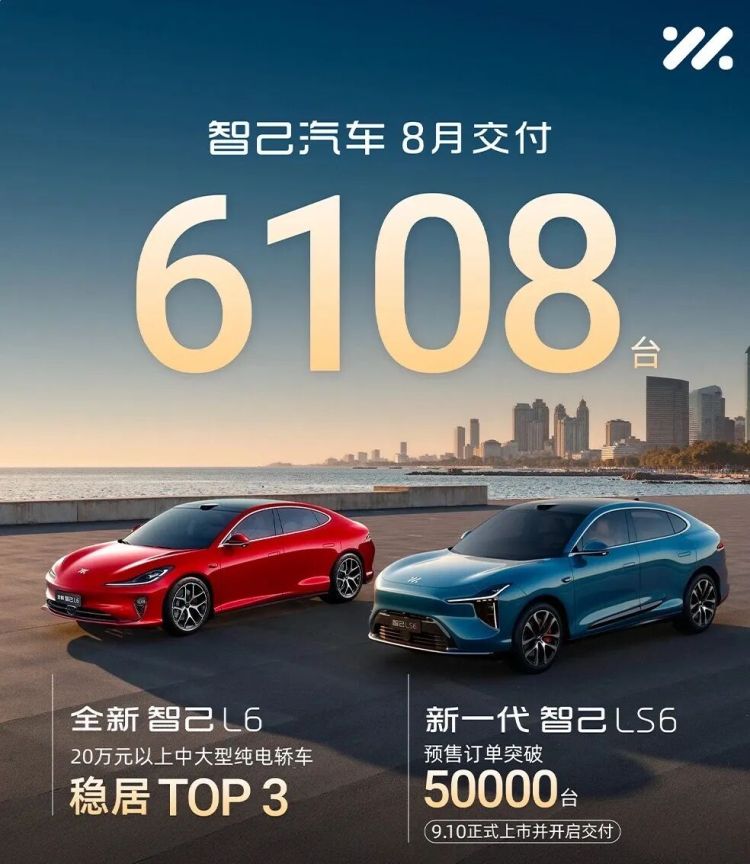 蔚來、小米反超理想！零跑快6萬了…… | 8月新能源汽車銷量