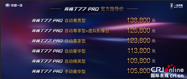 汽車頻道【焦點輪播圖+新車圖】有顏有品 看一汽奔騰T77 PRO的“輕”行銷 “重”實力