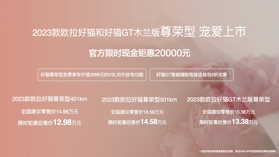 歐拉汽車第40萬台整車下線 2023款歐拉好貓&好貓GT木蘭版尊榮型寵愛上市_fororder_image011