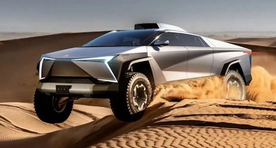 賽博朋克設計風的RoboTruck 1T亮相美國_fororder_image002