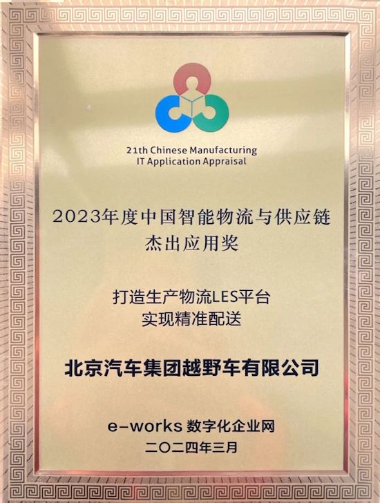以科技創新培育和發展新質生産力 北汽越野車榮獲智慧製造雙料大獎_fororder_image003