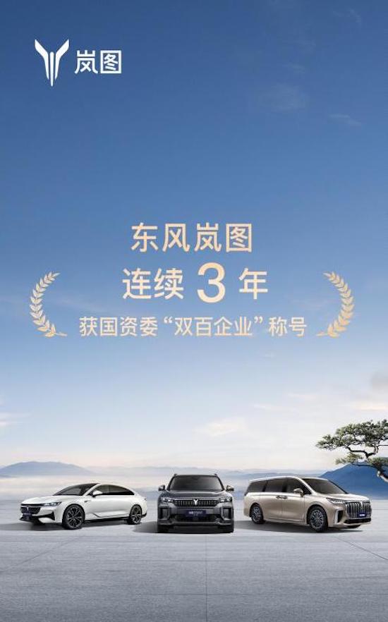 東風嵐圖連續三年榮獲國資委“雙百企業”稱號_fororder_image001
