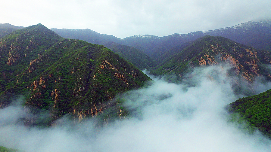 Guichuan Welcomes May with Blooming Flowers while Haituo Mountain Embraces the Winter Olympics with Snowfall_fororder_霧籠山巒  古大鵬攝_副本