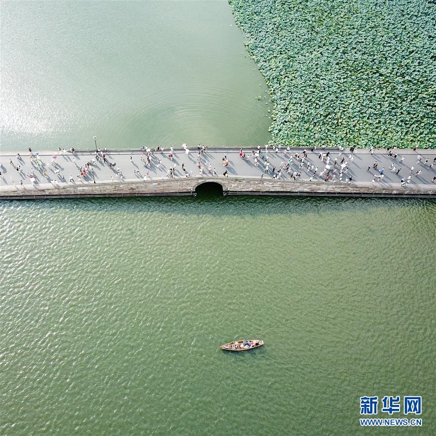 浙江杭州：鳥瞰西湖美景