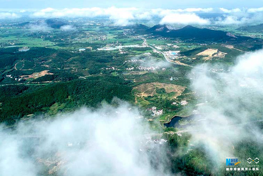 航拍冶父山：玉帶環青山 縹緲如仙境