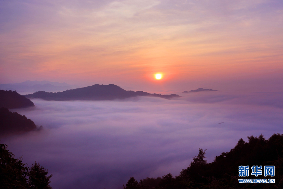 安徽黃山：雨後初霽 齊雲山現今秋首場壯觀雲海