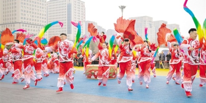 內蒙古呼和浩特：歡快的秧歌扭起來