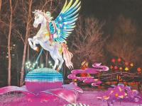 伊春：非遺花燈映林海