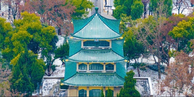 武漢東湖雪景美如畫