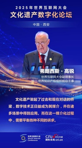 弗朗西斯·高銳：文化遺産架起了過去和現在對話的橋梁，數字技術正日益成為其媒介