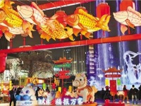 浙江杭州：多彩花燈映武林