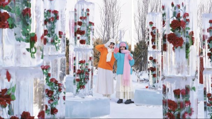 吉林長春：冰封玫瑰·雲瑯冰雪公園開園迎客