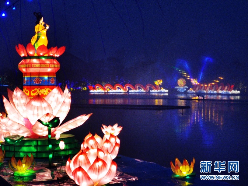 安徽阜陽：花燈璀璨迎新春
