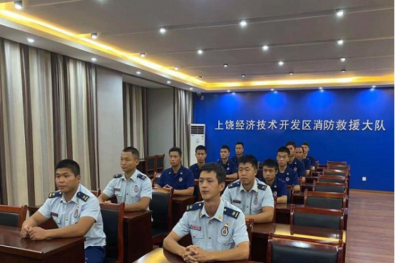 江西省上饒市經濟技術開發區消防救援站開展“黨史學習教育”授課活動