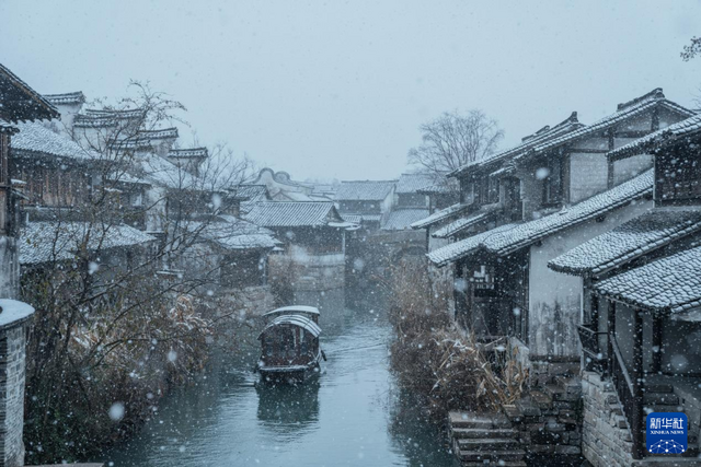濮院古鎮：雪映古鎮景如畫