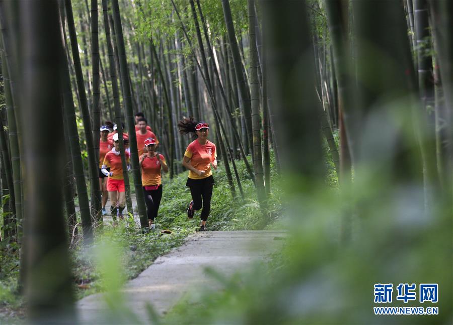 重慶北碚：跑步山林間