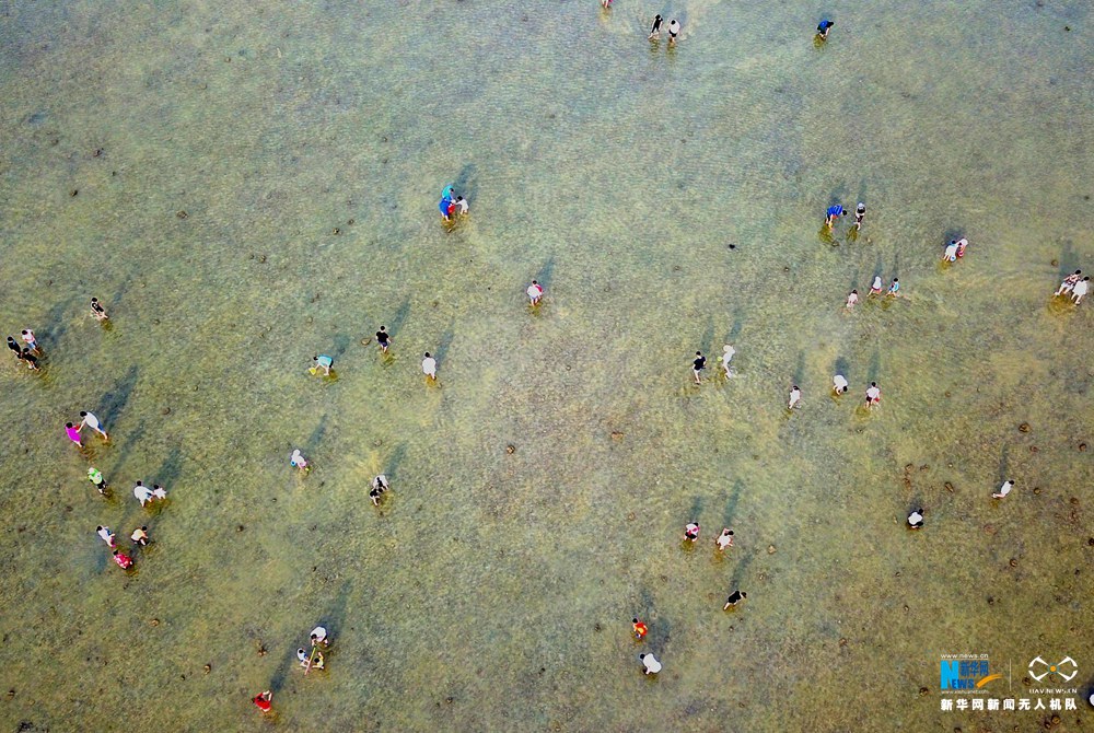 航拍海南潭門“趕海”節