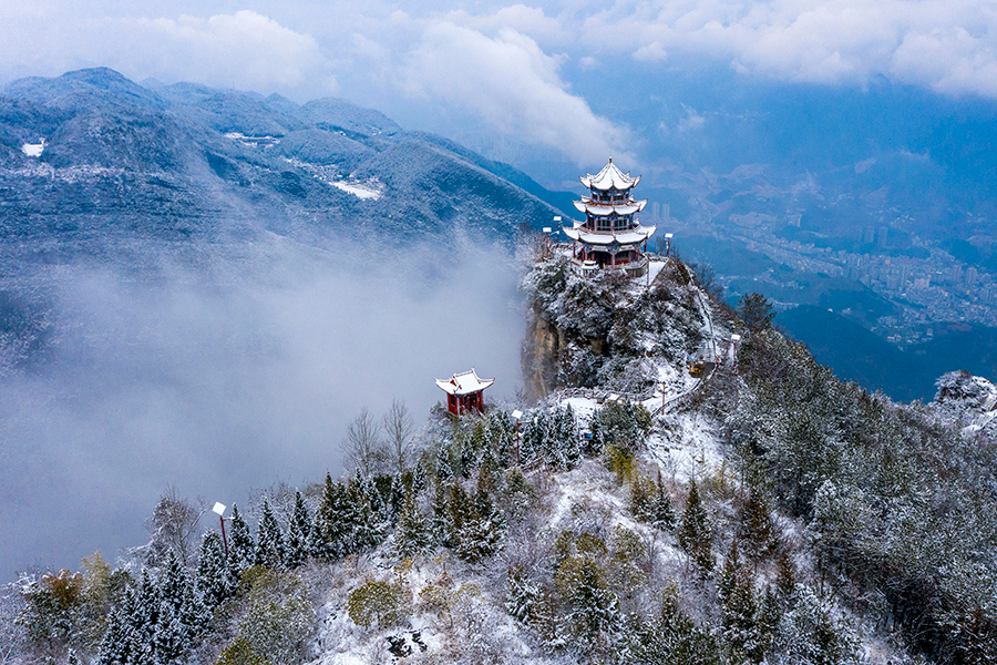 【城市遠洋】重慶巫溪：雪落雲臺寺 峽谷靜如詩_fororder_1128351538_16444764372661n