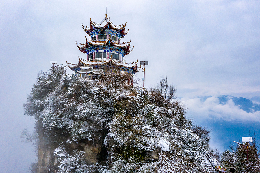 【城市遠洋】重慶巫溪：雪落雲臺寺 峽谷靜如詩_fororder_1128351538_16444764373171n