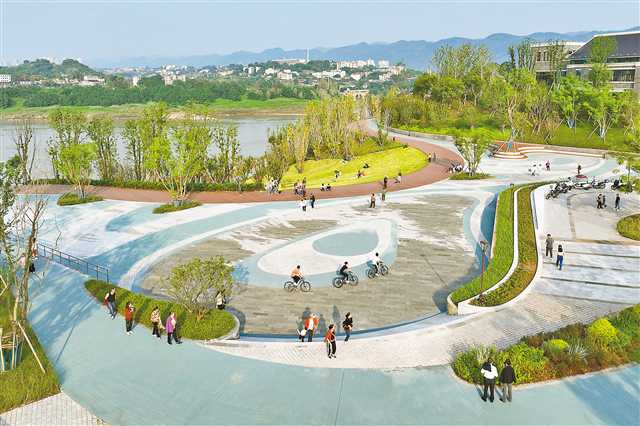 重慶北碚：河灘地生態修復 變身濱江公園