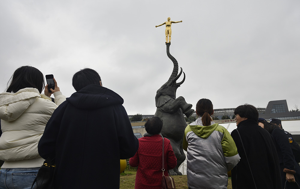 【焦點圖】重慶首次公共藝術展在悅來開幕