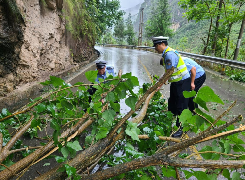 【原創】重慶雲陽交巡警雨中堅守 保安全促暢通_fororder_微信圖片_20210622144740