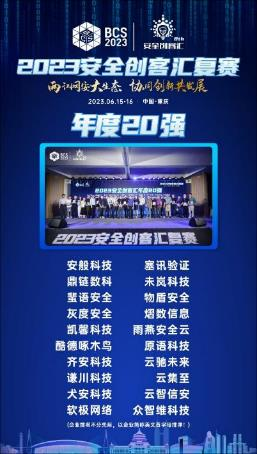 重慶：2023安全創客匯復賽落幕 20強企業晉級半決賽_fororder_圖片1