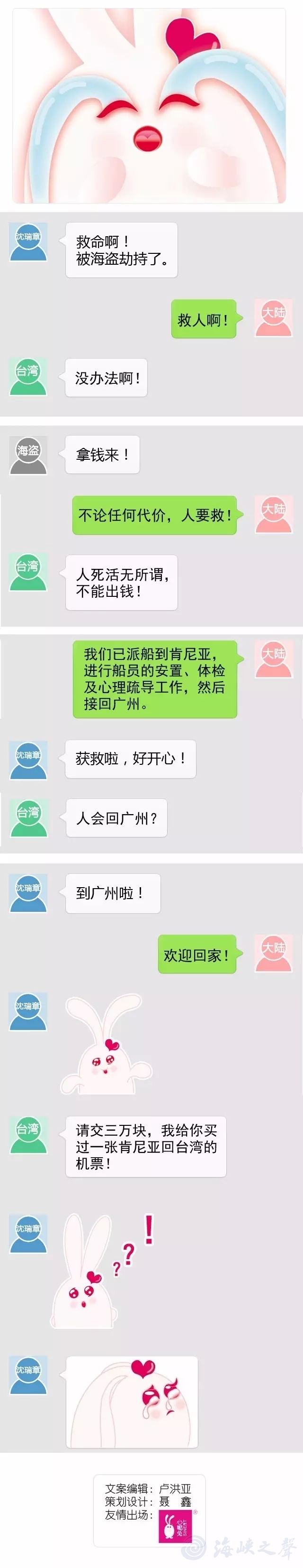 一張圖看懂兩岸對待被劫漁民的不同