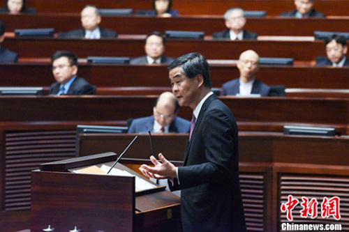 香港特首：“一帶一路”倡議、粵港澳大灣區發展規劃將造福香港人