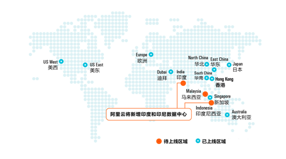 阿裏雲將新建印度和印尼數據中心