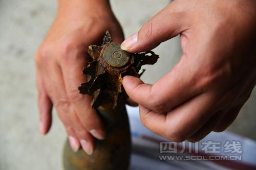 四川一河道清淤發現兩枚炮彈 屬於迫擊炮彈