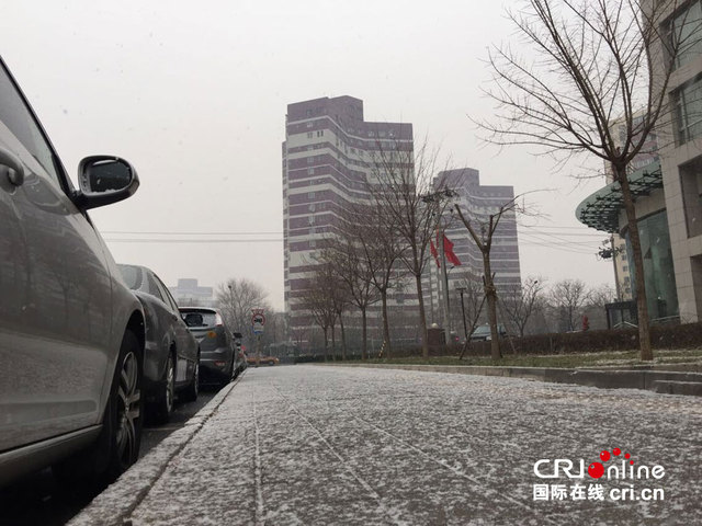 北京城區迎來2015年首場降雪