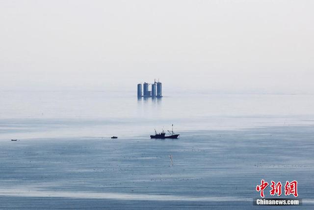 青島靈山灣海域現“海市蜃樓”