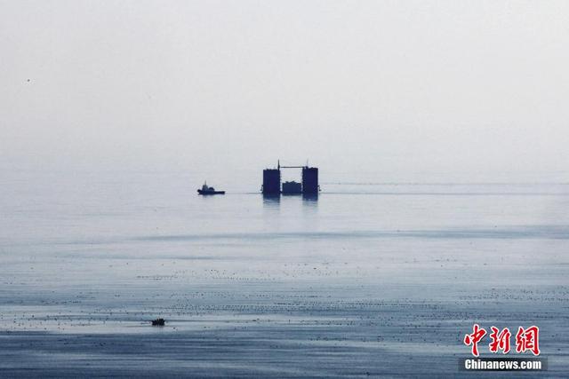 青島靈山灣海域現“海市蜃樓”