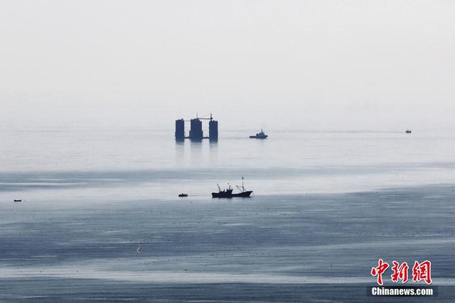 青島靈山灣海域現“海市蜃樓”