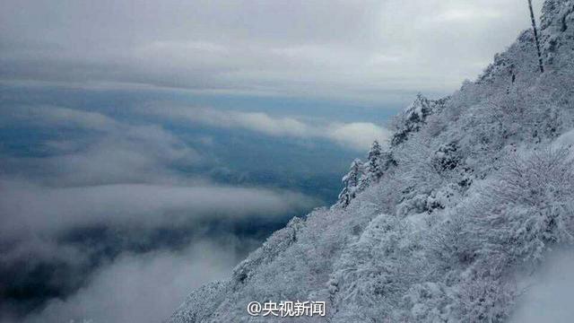 四川峨眉山景區迎7年來最大降雪