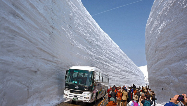 日本立山黑部阿爾卑斯路線開放 可欣賞雪墻奇觀