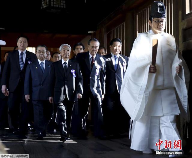 靖國神社春祭第二日 一批日本議員參拜