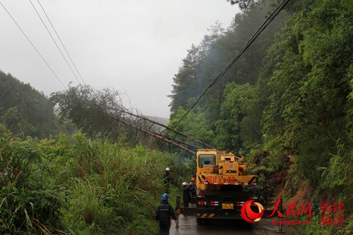 降雨致福建11萬戶停電 安砂水庫洪水百年一遇